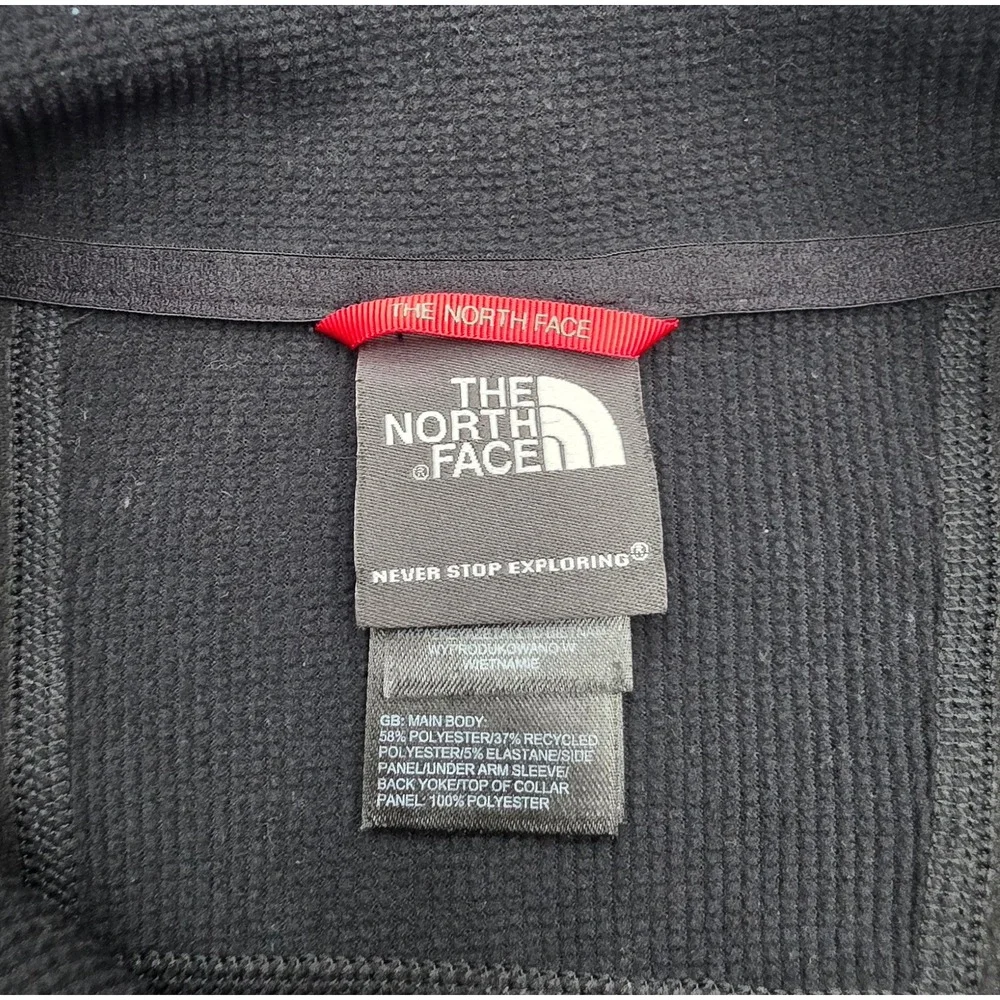 The North Face FlashDry Full Zip Jacket Mens XL Black Mock Neck Fleece Lined
